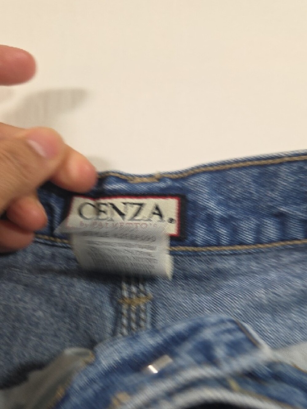 CENZA by Palmetto's Relaxed High-Waist Denim Bermudas Shorts Cotton Vintage 12 - Picture 9 of 10
